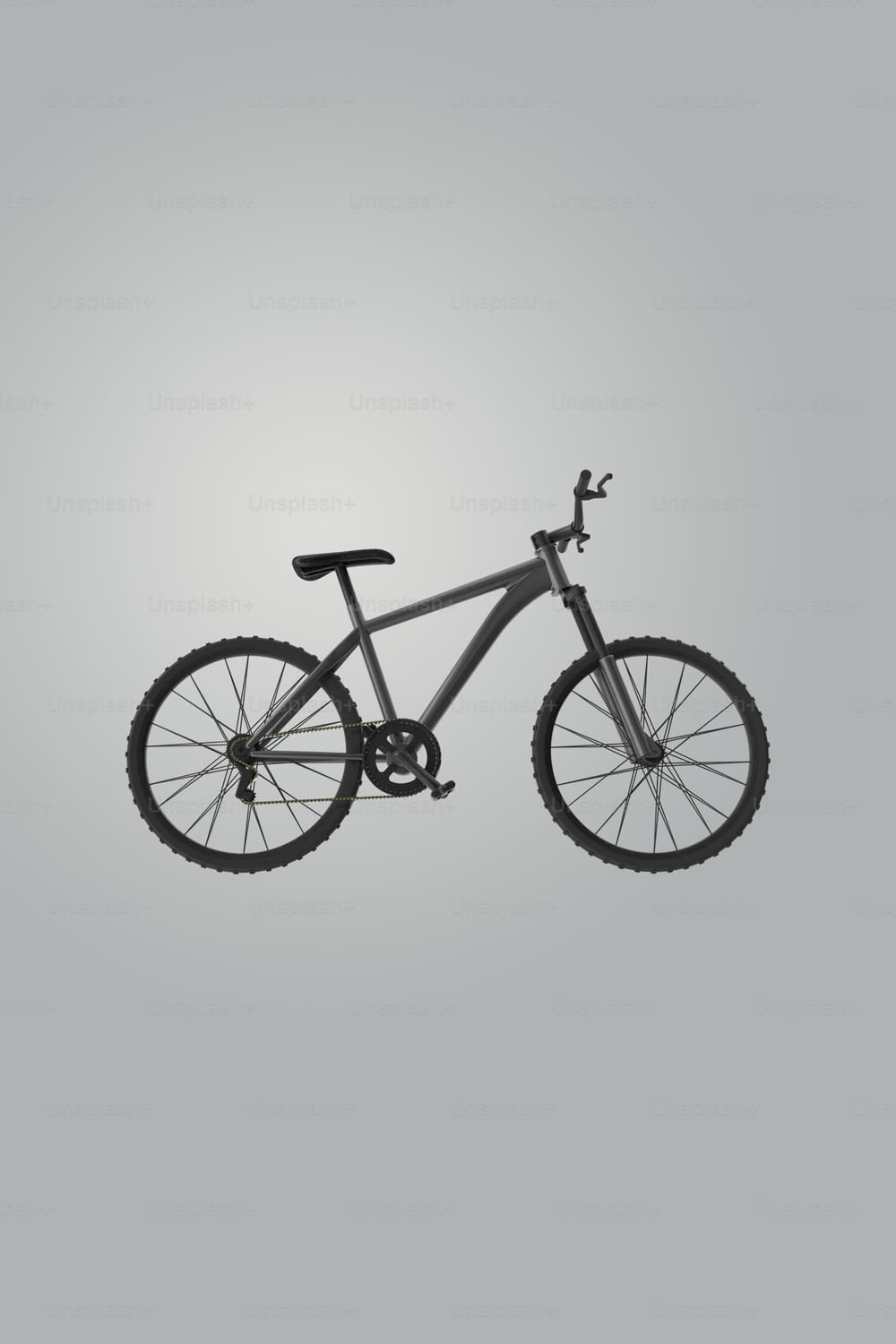 自転車の白黒写真