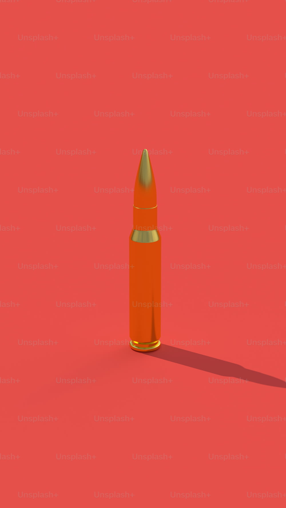 빨간색 배경에 주황색 총알