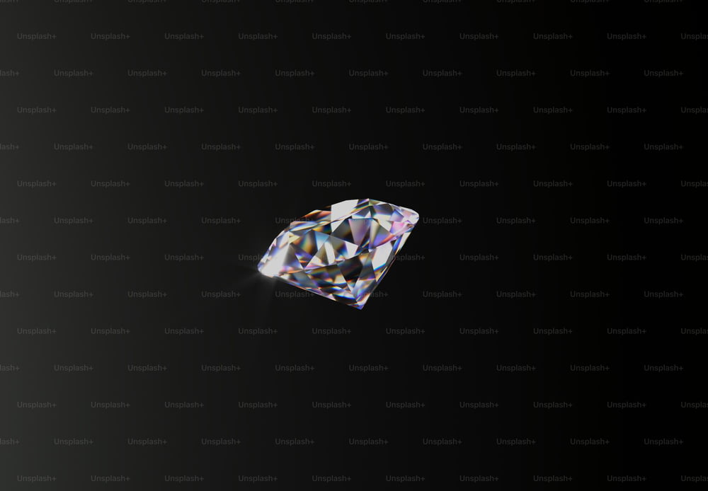 ein Diamant auf schwarzem Hintergrund