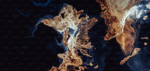 an abstract image of fire and smoke in the night sky