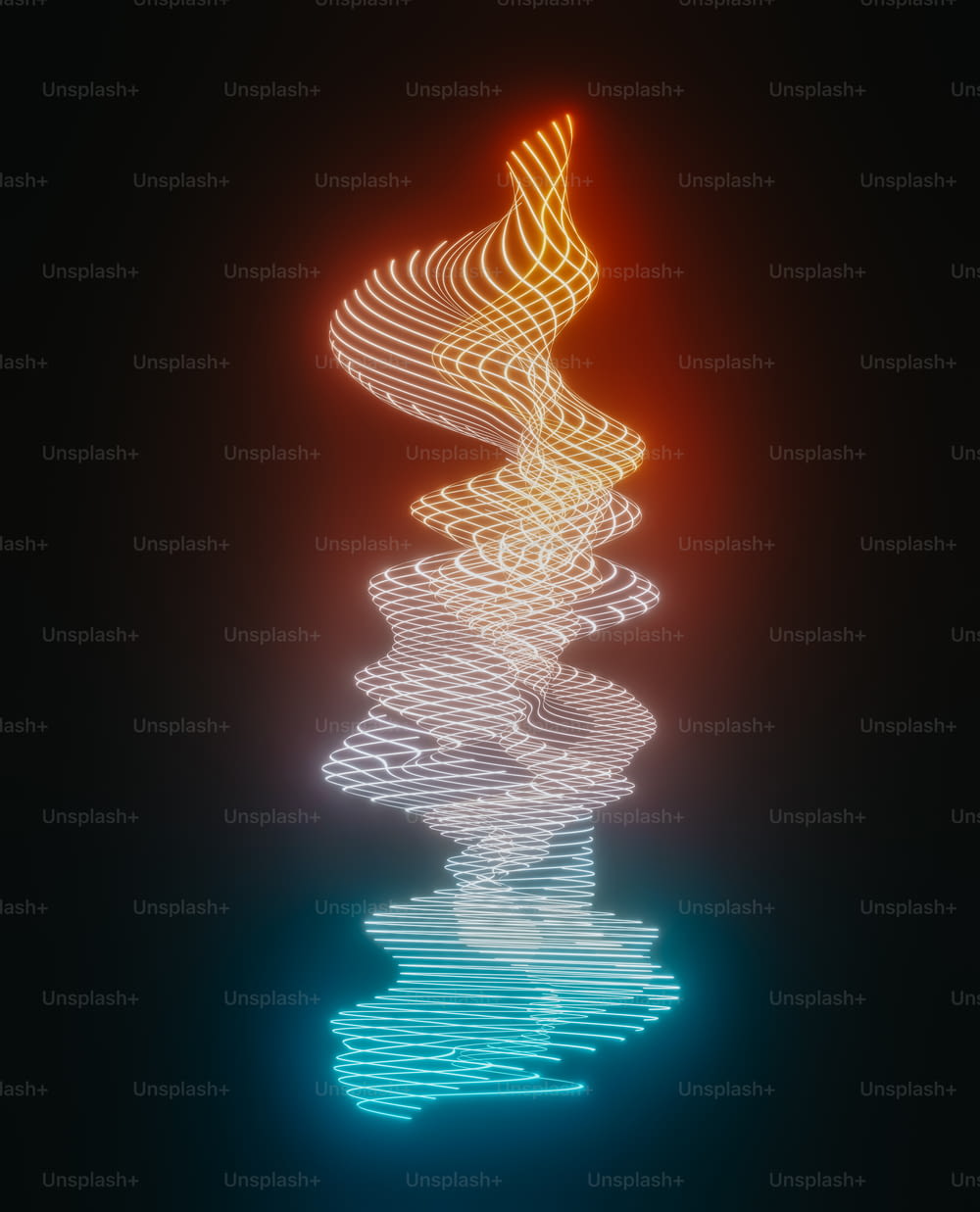 Un'immagine astratta di una spirale nell'acqua