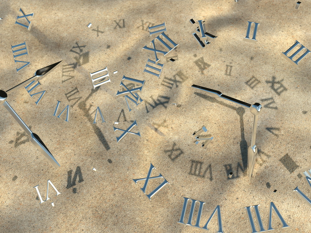 a group of roman numerals on the ground