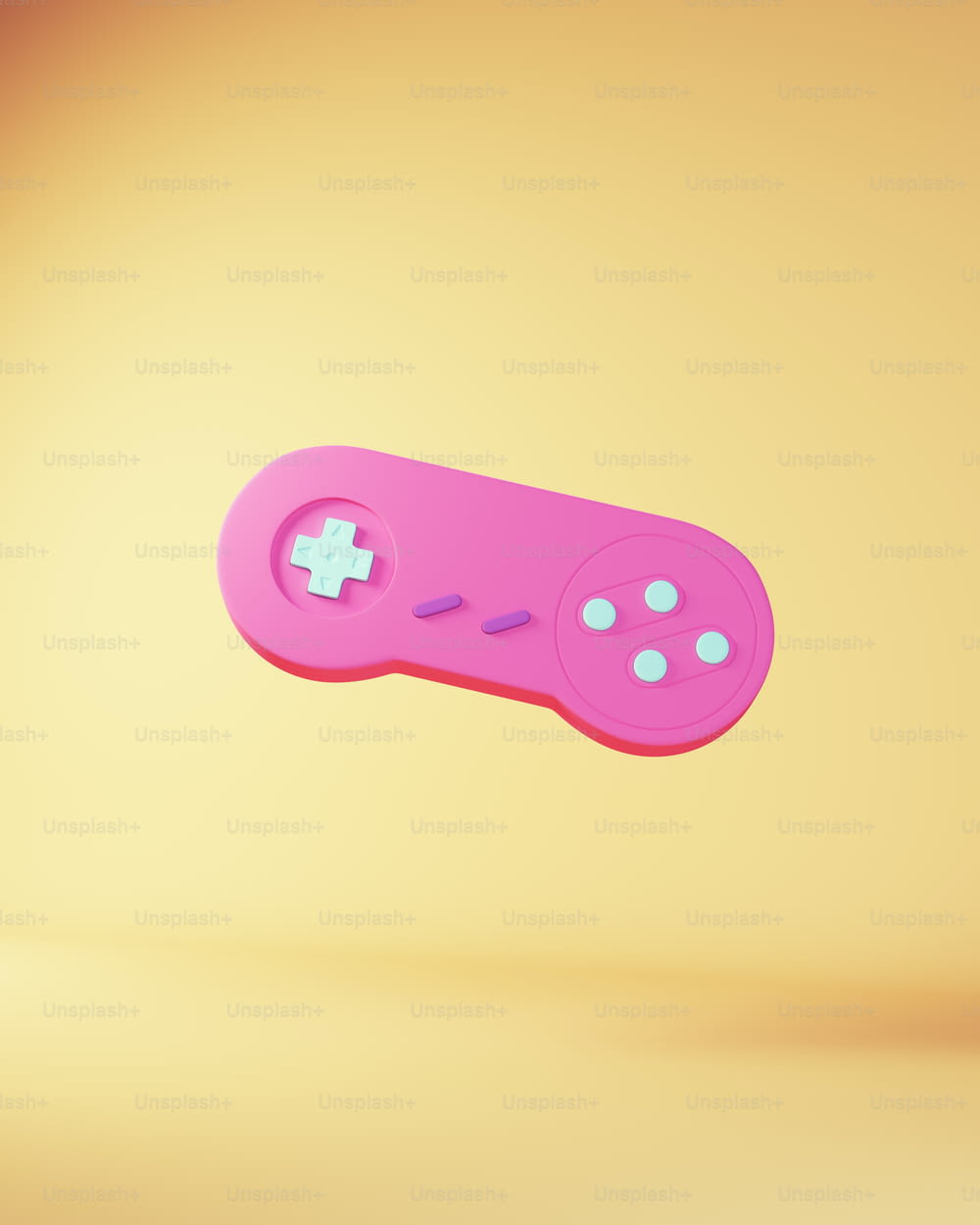 Pink Blue Video Game Controller Arcade Pad Classic Industry Gaming Industry Peripheral Accessory 3d illustration render