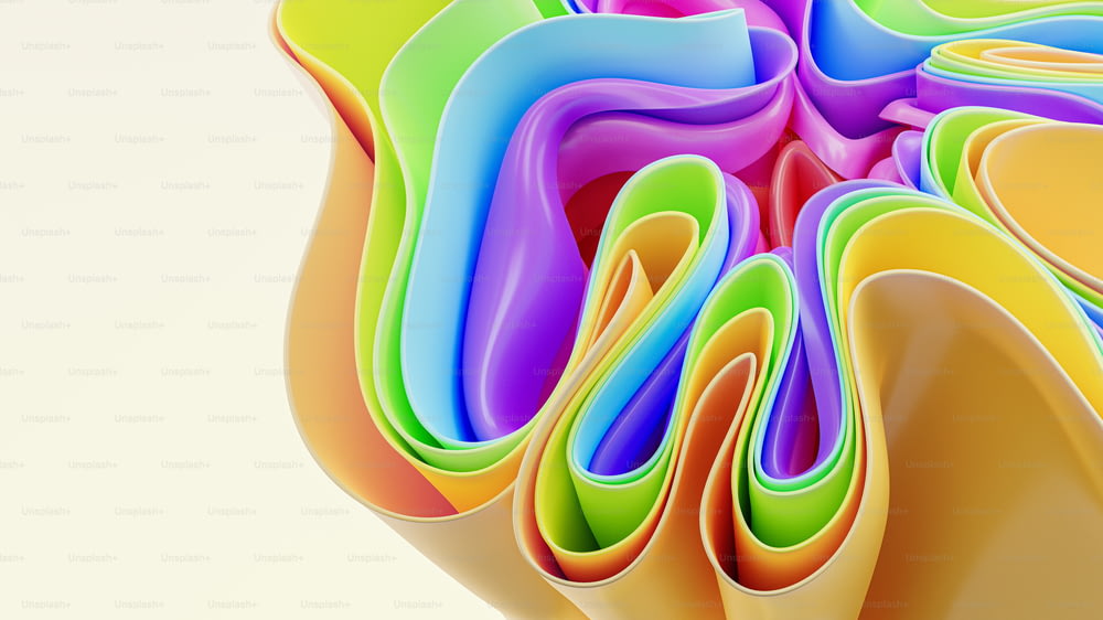 uma imagem gerada por computador de um objeto colorido