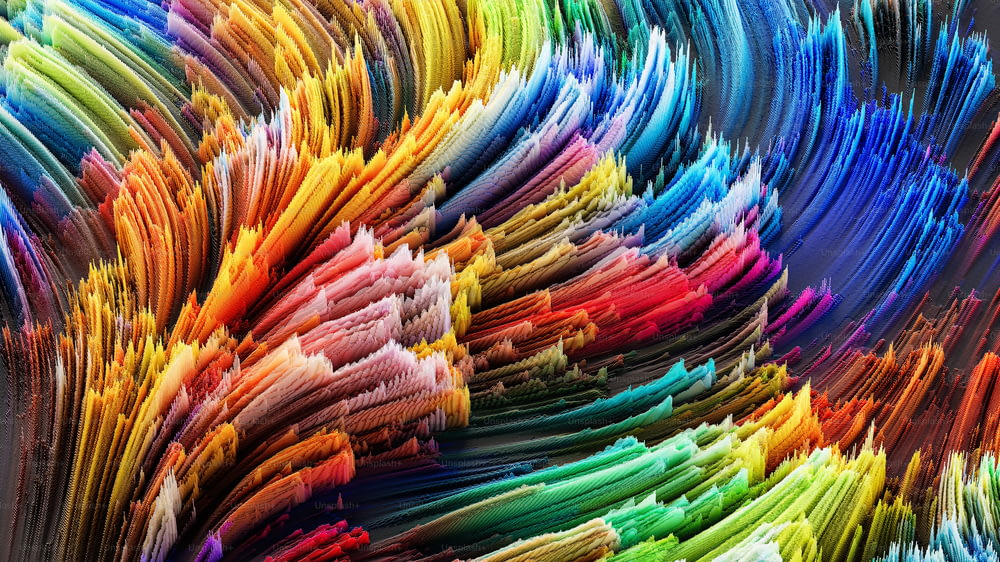 Nahaufnahme eines mehrfarbigen Papiermusters