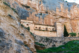 Sanctuary of the Virgin of Jaraba, a XVIII Century temple built among the rocks in the Hoz Seca ravine in Aragon, Spain.