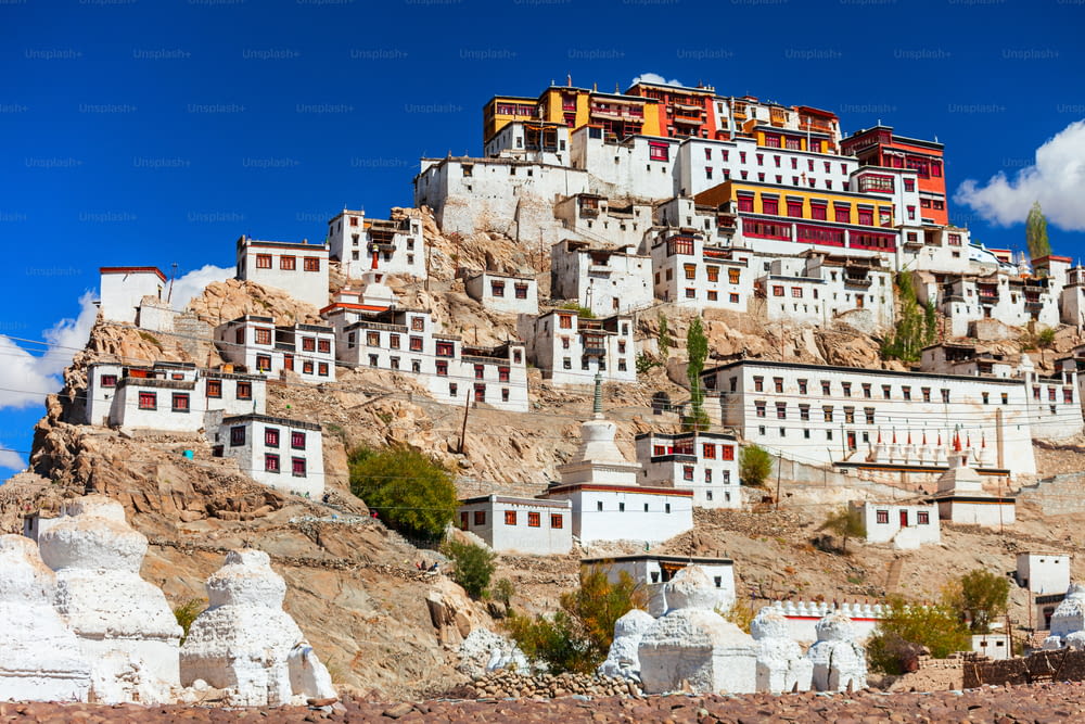 Thikse Gompa or Thiksey Monastery is a tibetan buddhist monastery in Thiksey near Leh in Ladakh, north India