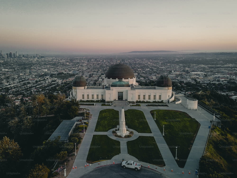 Griffith Park em Los Angeles, Califórnia, durante isolamento da Covid19 ao pôr do sol