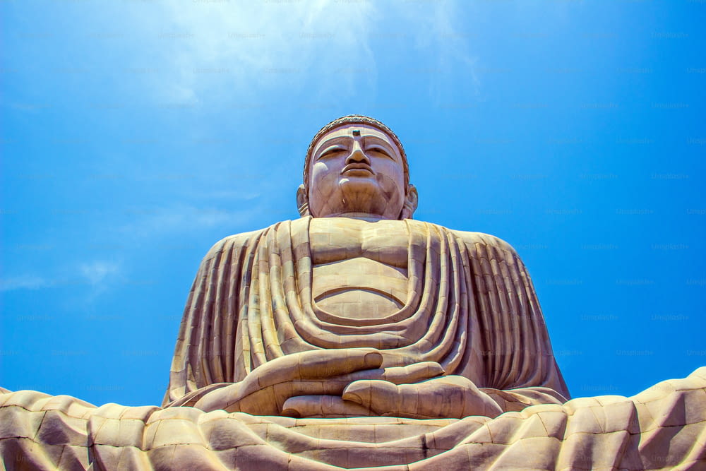 Giant Buddha in Bodhgaya, Bihar, India.