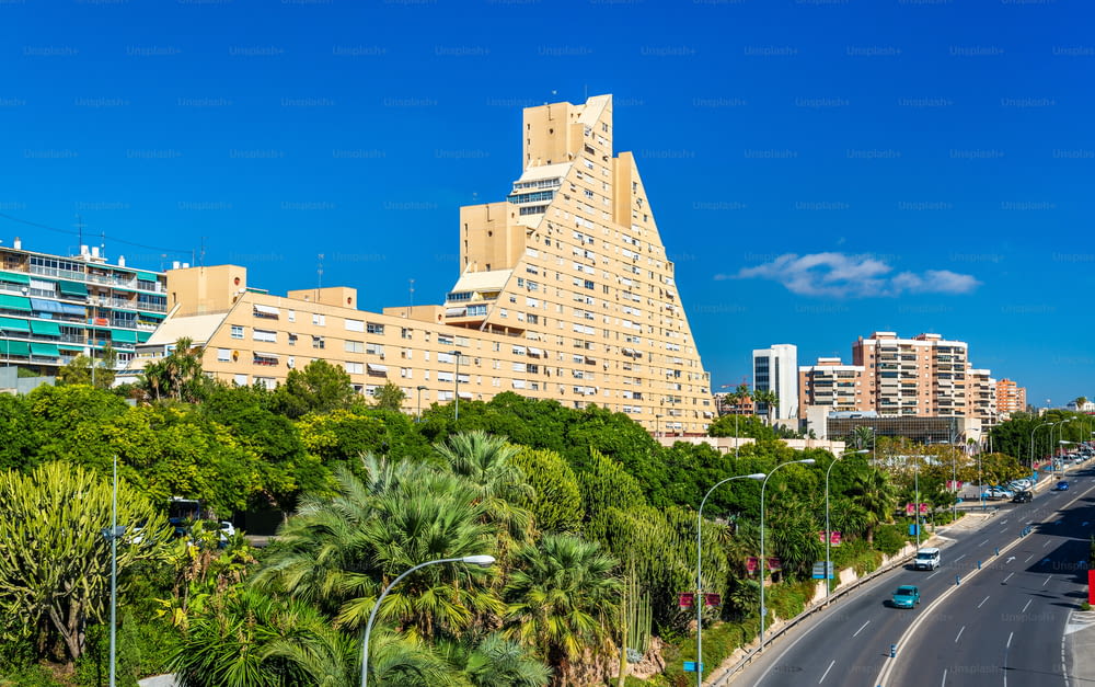 View of residentian buildings in Alicante, Spain