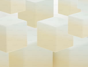 un mucchio di cubi bianchi impilati insieme