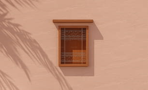 a shadow of a palm tree on a pink wall