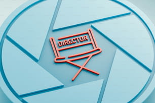 a picture of a director's chair with the word director on it