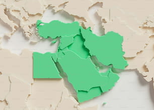 Eine Karte der Vereinigten Staaten ist grün dargestellt