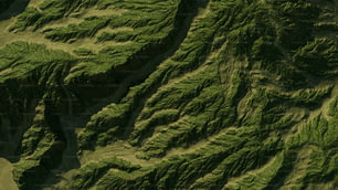 Una veduta aerea di una collina verde e lussureggiante