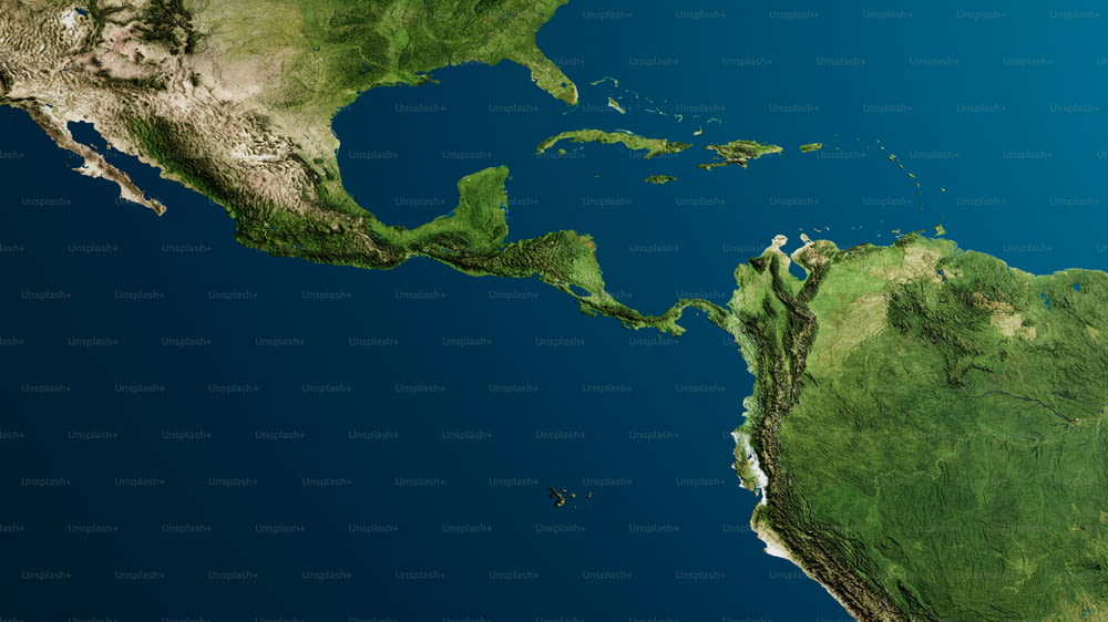 Uma imagem de satélite dos Estados Unidos da América do Norte
