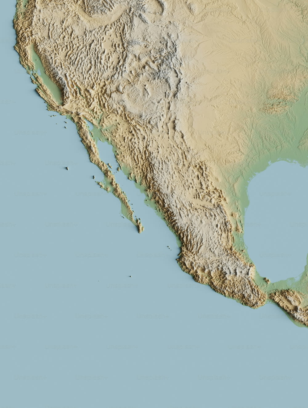 Um mapa dos Estados Unidos da América do Norte
