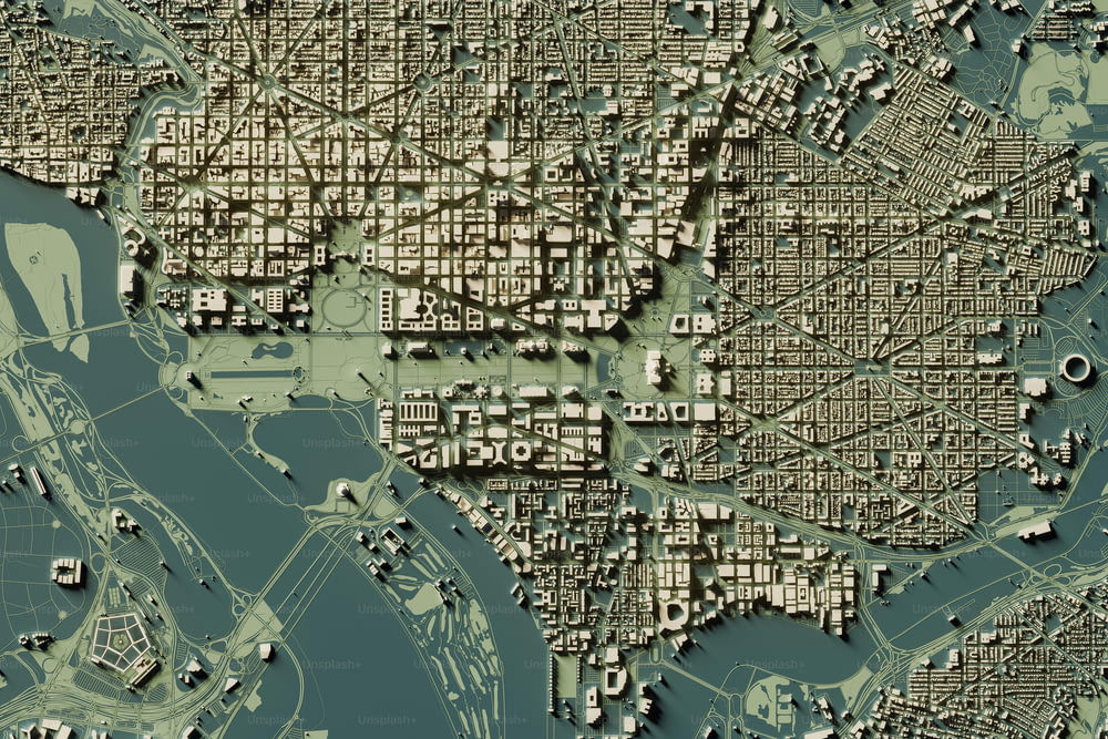 a map of a city with lots of buildings