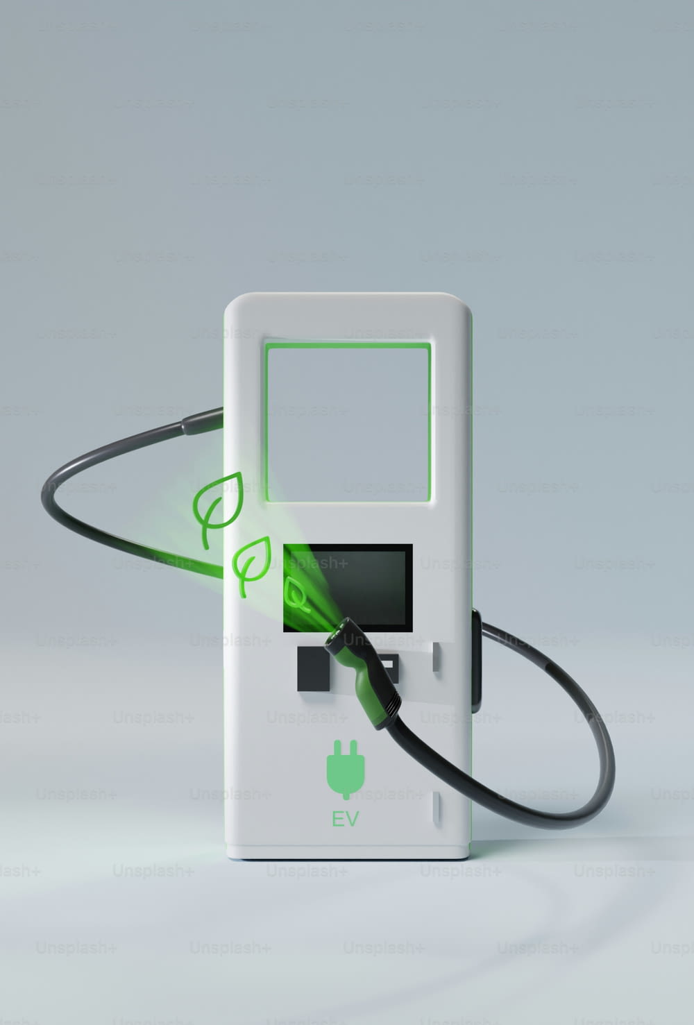 ein elektronisches Gerät mit grünem Licht